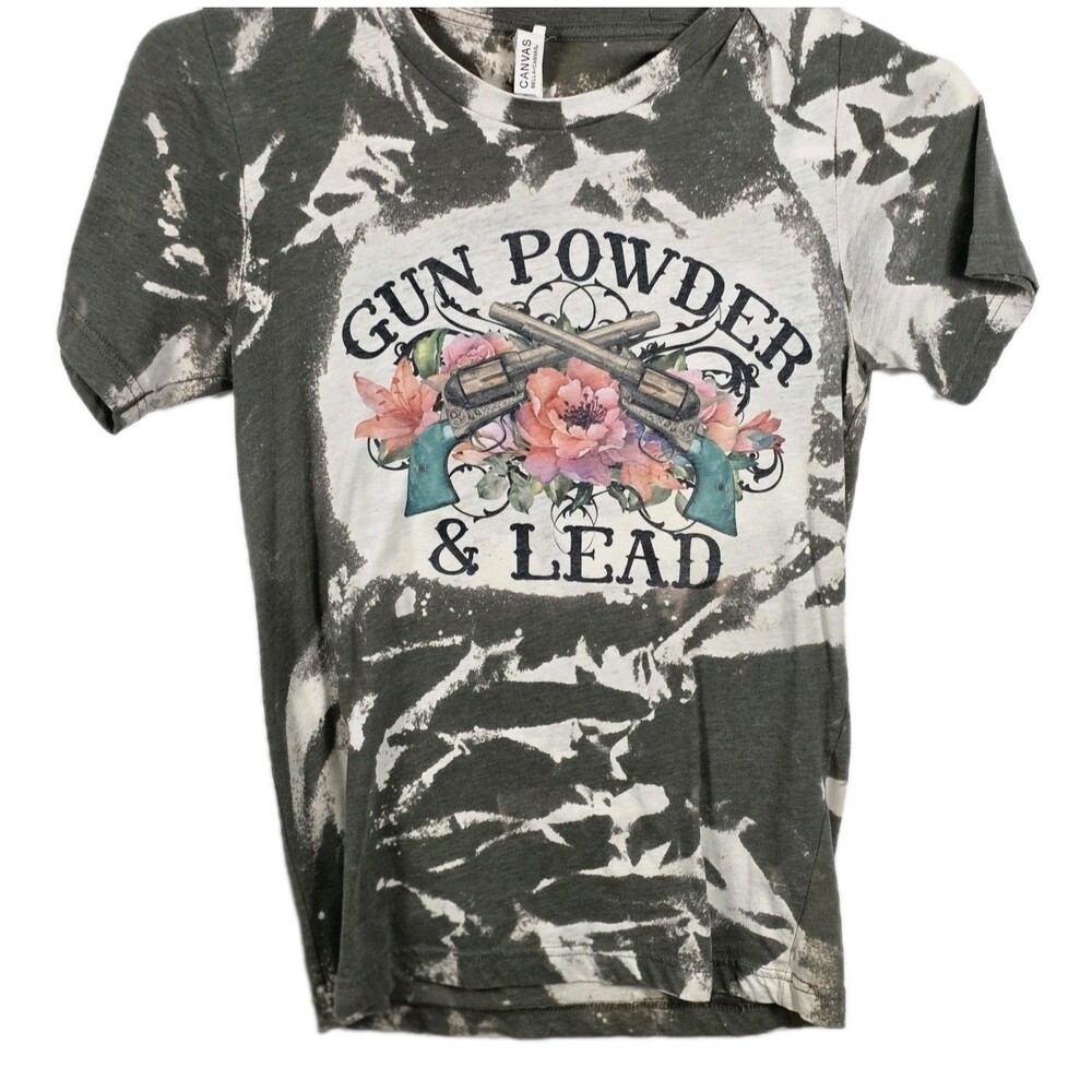 Gildan Women's Small Gun Powder And Lead Graphic Short Sleeve T-Shirt